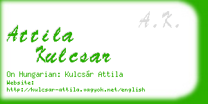 attila kulcsar business card